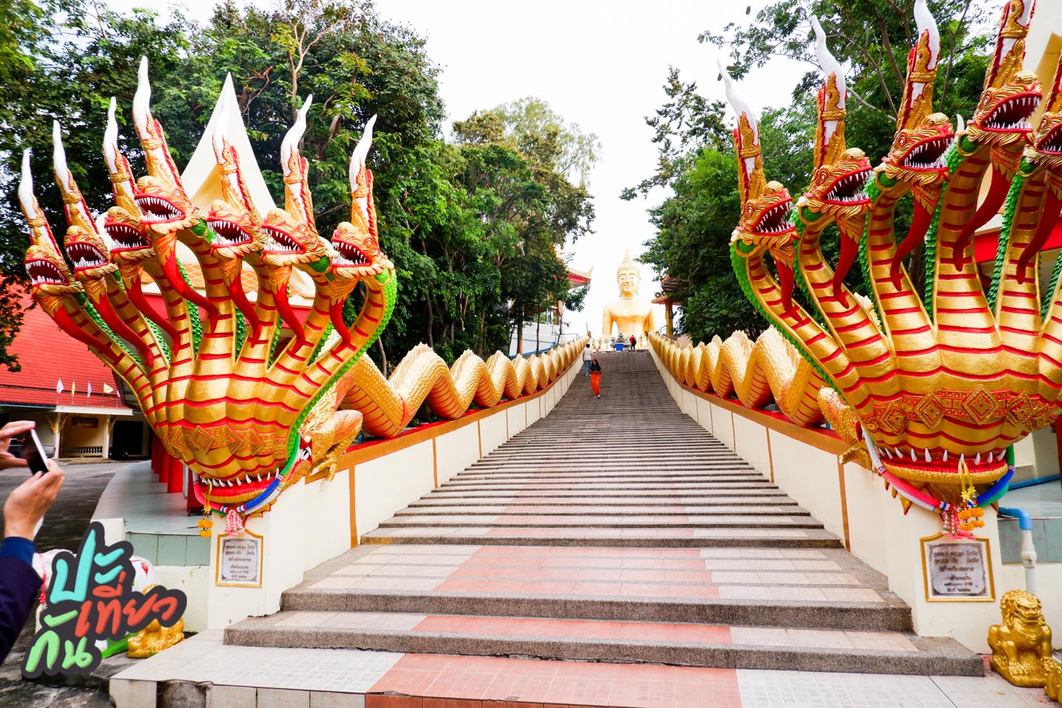 ทางขึ้นวัดพระใหญ่ พัทยา