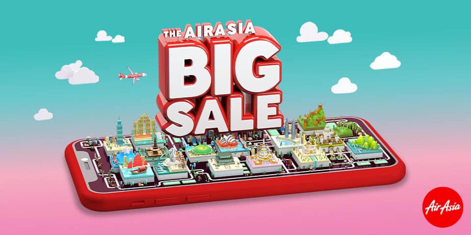 โปรแอร์เอชีย: BIG SALE เริ่มที่ 100 บาท